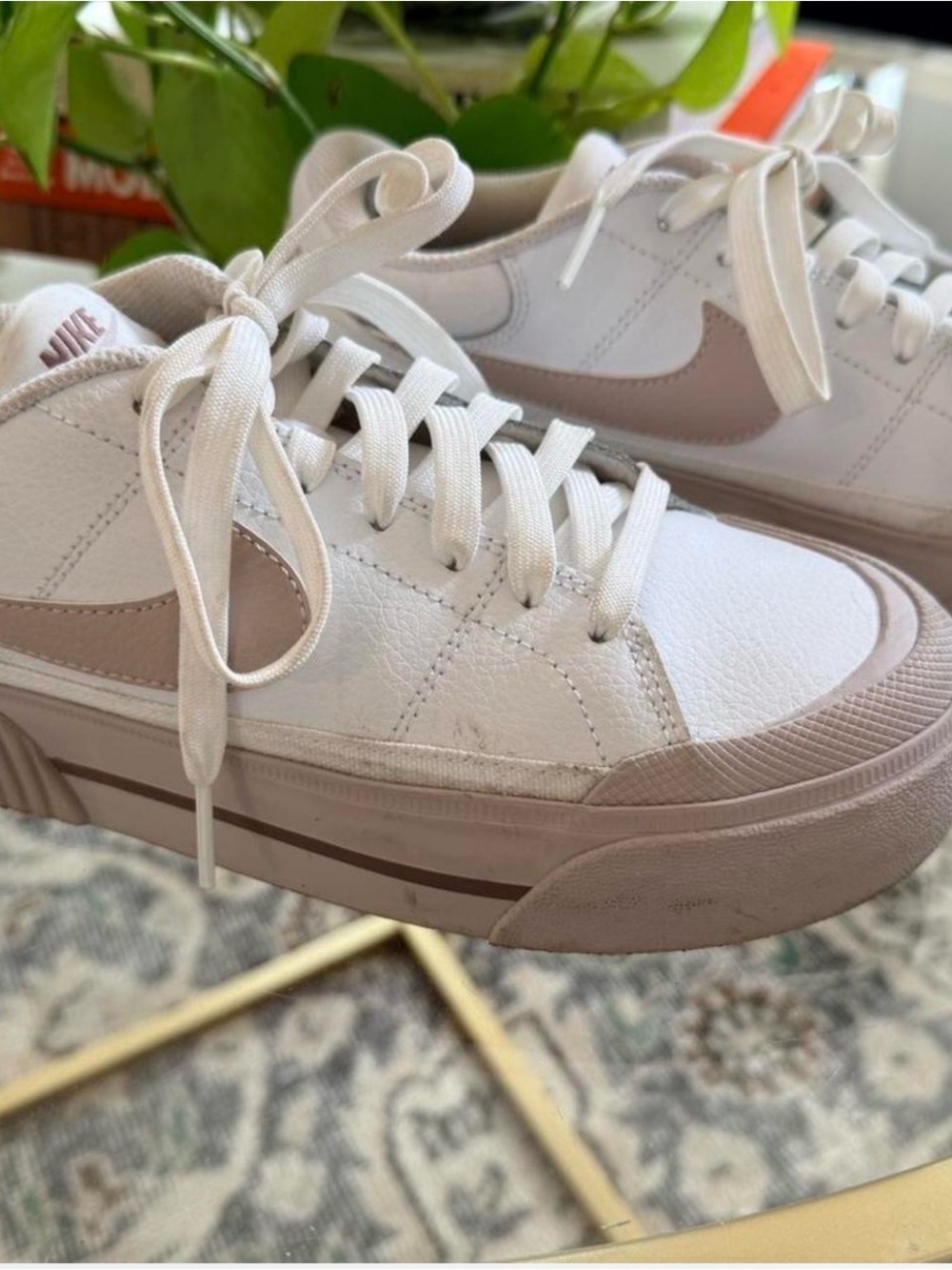 Nike Court Legacy Lift Smoky Mauve Platform Sneakers